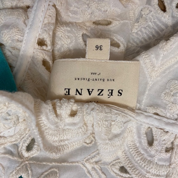 NWOT Sezane Louisah Eylet Blouse (US 4/FR 36) - Picture 7 of 8